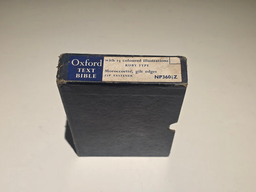 Vintage Oxford Text Bible NP360½Z – Ruby Type, Moroccoette Binding, Gilt Edges, Zip Case, Original Box