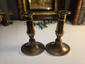 Pair of Antique-Style Brass Candlesticks – Ornate Vintage Brass Candle Holders