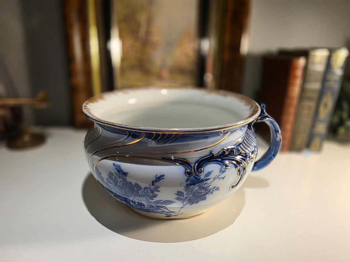Antique Doulton Burslem Gloire de Dijon Large Ornate Handled Bowl – Rd No. 307815