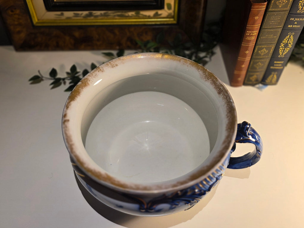 Antique Doulton Burslem Gloire de Dijon Large Ornate Handled Bowl – Rd No. 307815