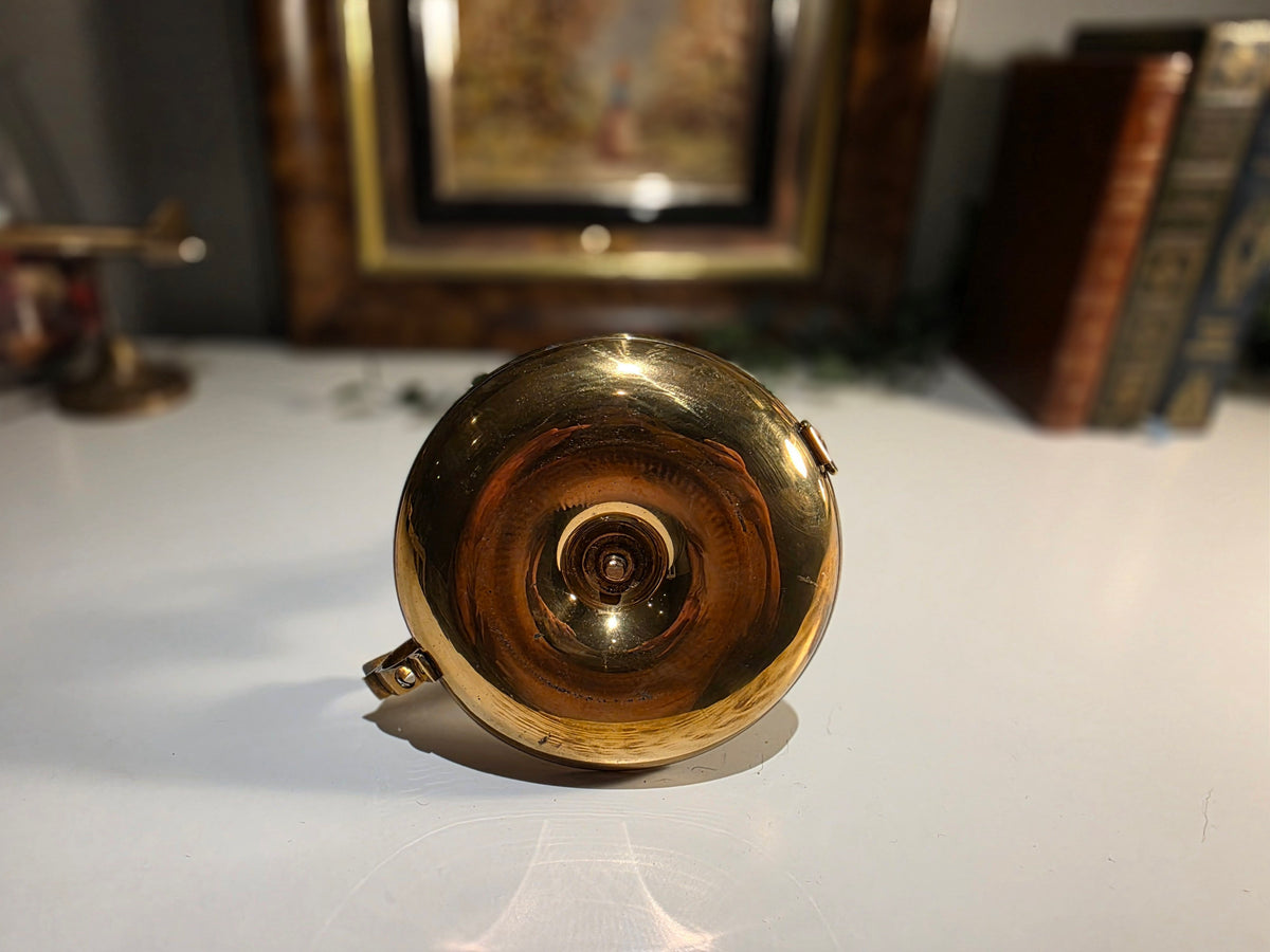 Vintage Brass Chamberstick Candle Holder with Carry Handle