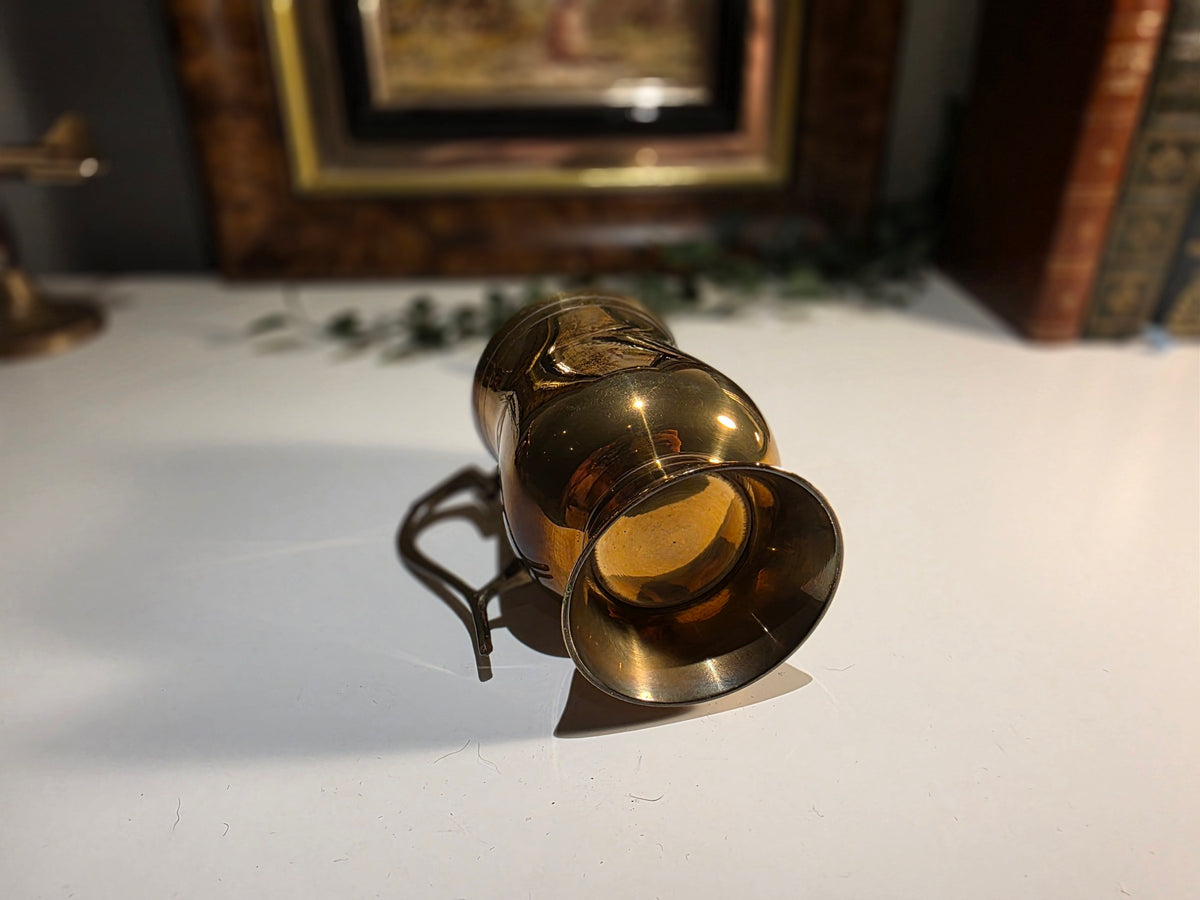 Antique-Style Brass Tankard / Handled Mug – Vintage Decorative Brass Cup