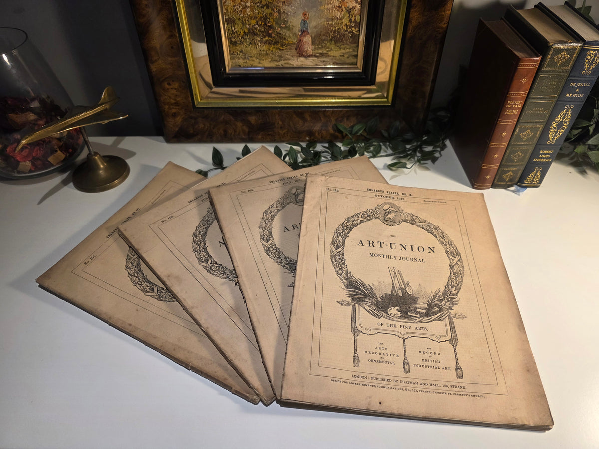 Antique 19th-Century Art-Union Monthly Journal “Enlarged Series” – Four-Issue Bundle