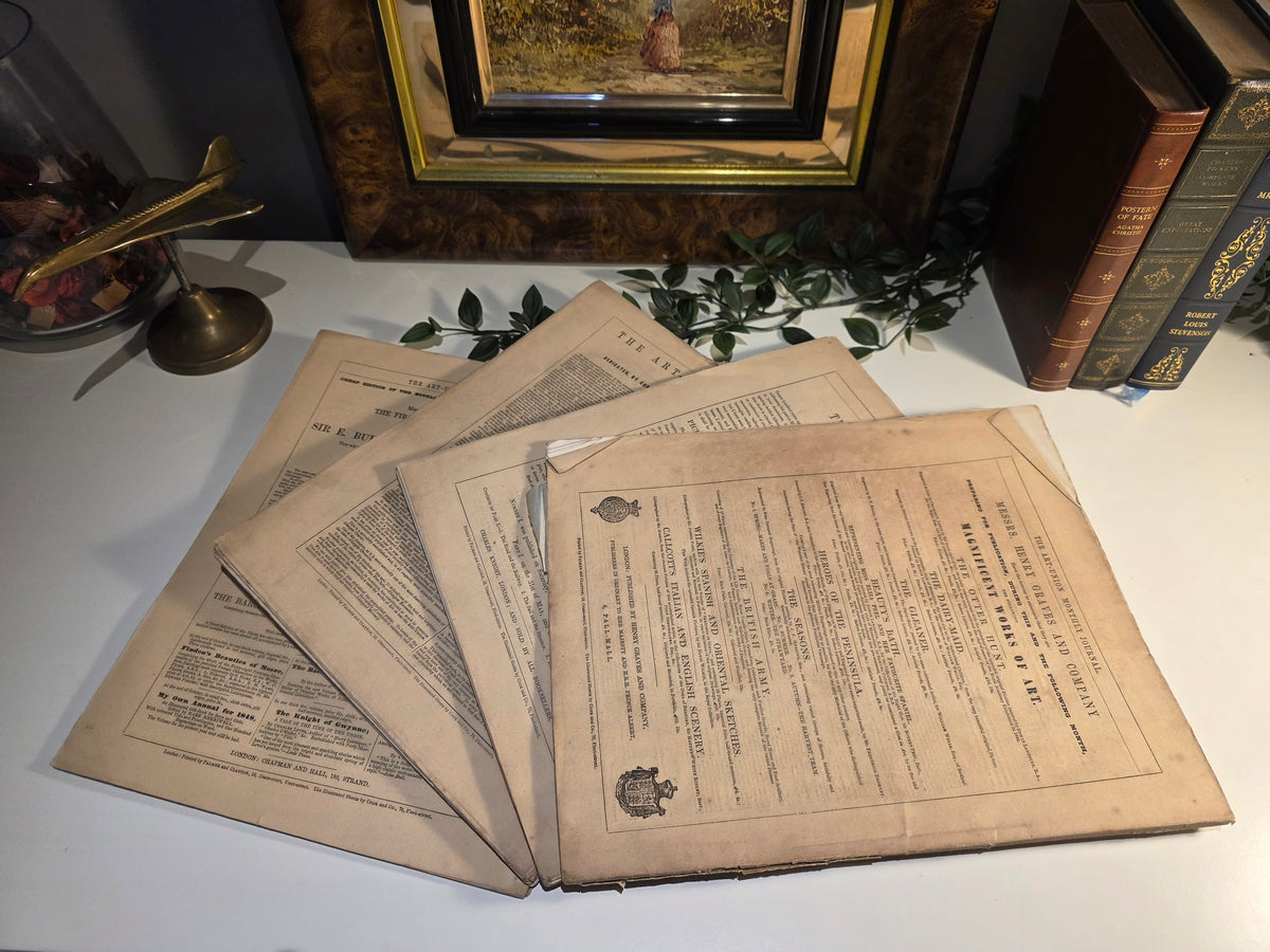 Antique 19th-Century Art-Union Monthly Journal “Enlarged Series” – Four-Issue Bundle