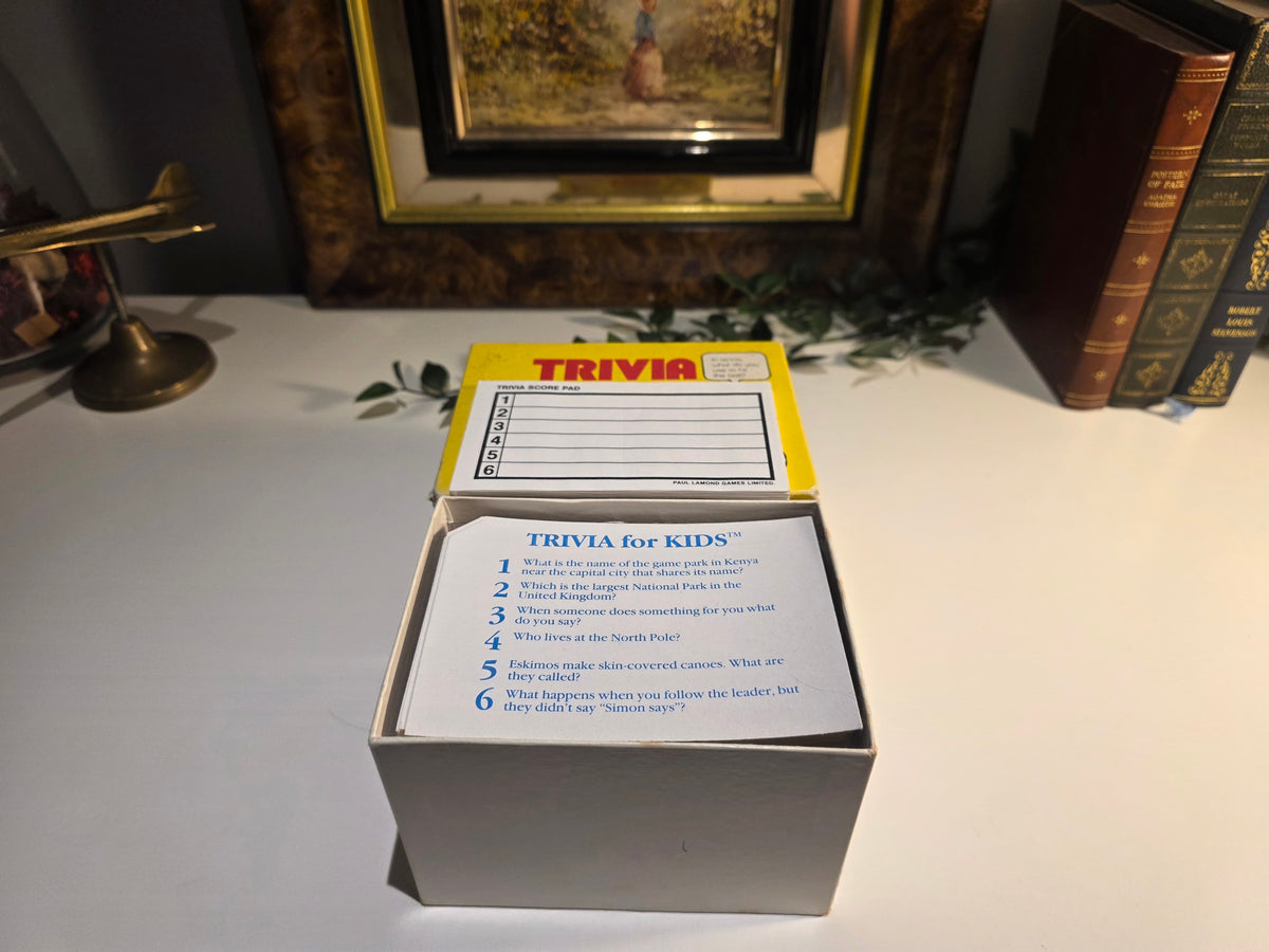 Vintage “Trivia for Kids” Question-and-Answer Game – Complete 300-Card Set – Rare Collectable
