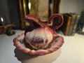 K.H Pottery Staffordshire England Floral Ewer and Matching Underplate