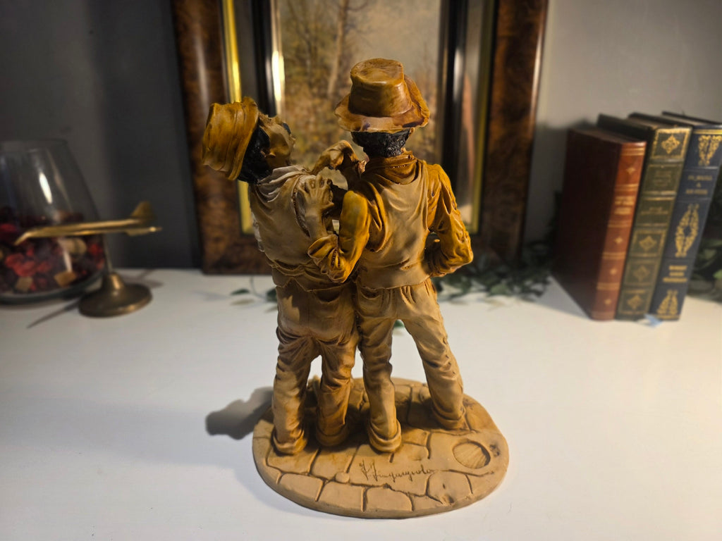 Vintage F. Ingargiola “Drunk Friends” Italian Resin Figurine – Signed