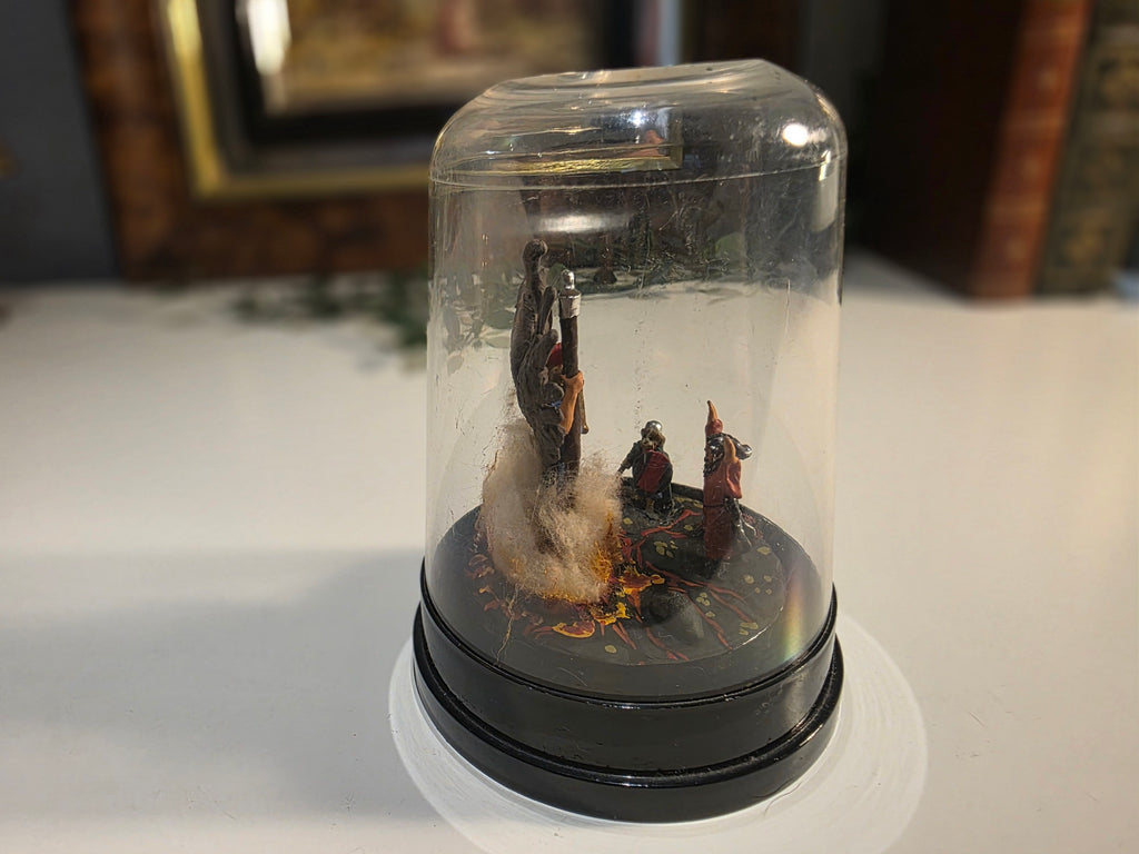 Hand-Painted Fantasy Miniature Diorama in Plastic Display Dome with Black Base